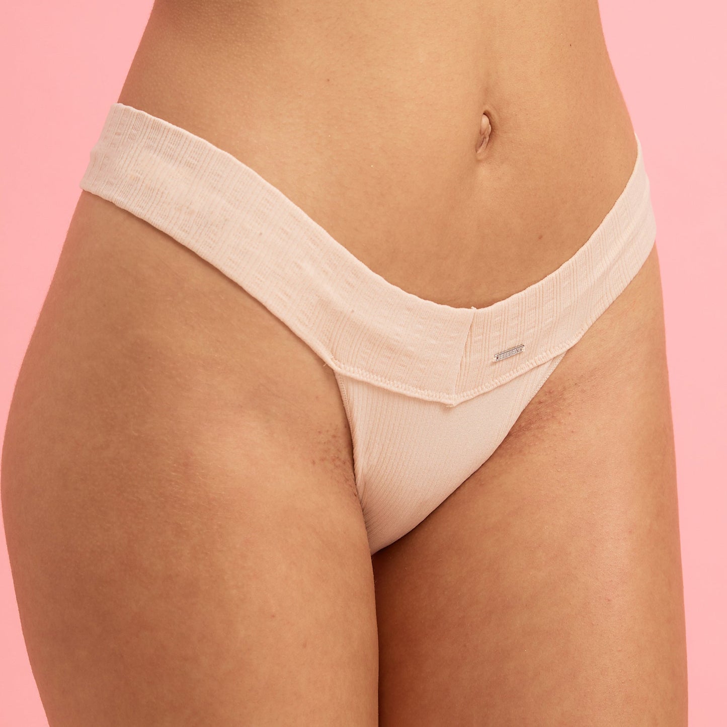 Taupe Ribbed Seamfree G-string