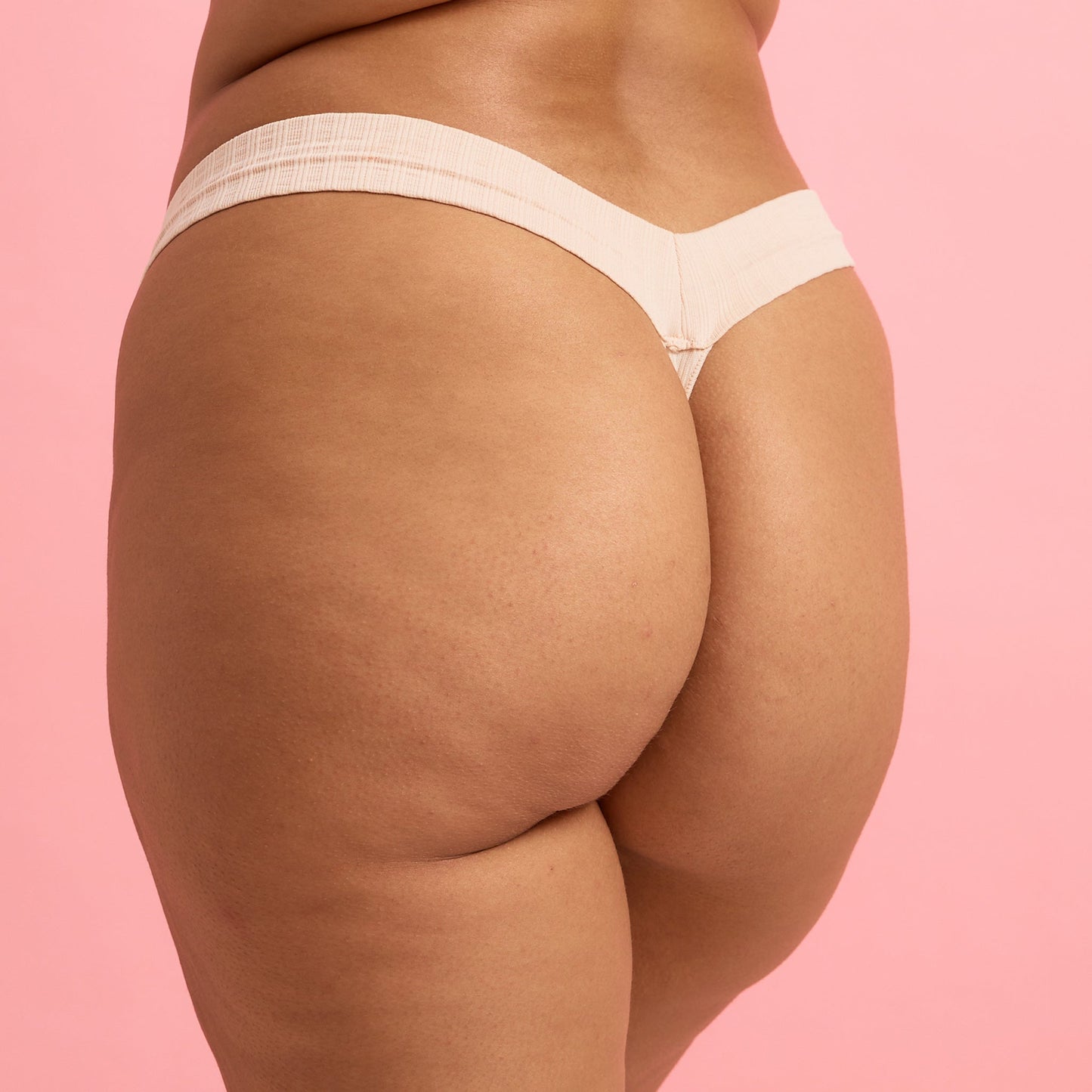 Taupe Ribbed Seamfree G-string