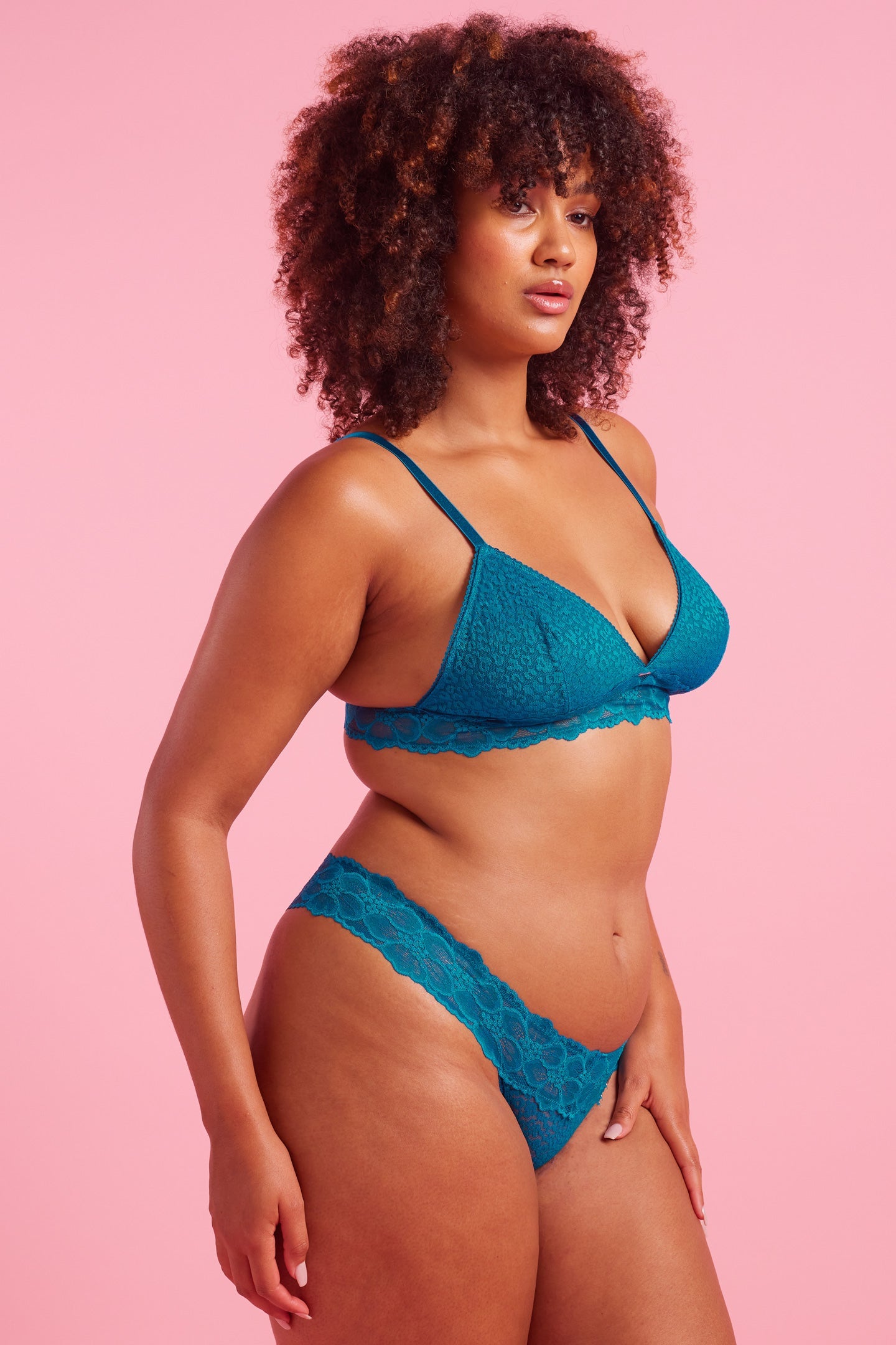 Luxe Lace Peacock G-string Set