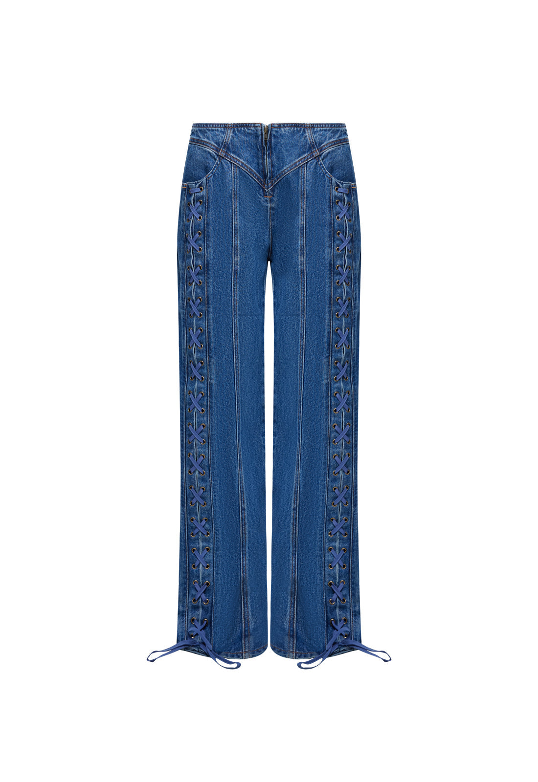 DAYDREAM TIE UP JEANS - BLUE DENIM