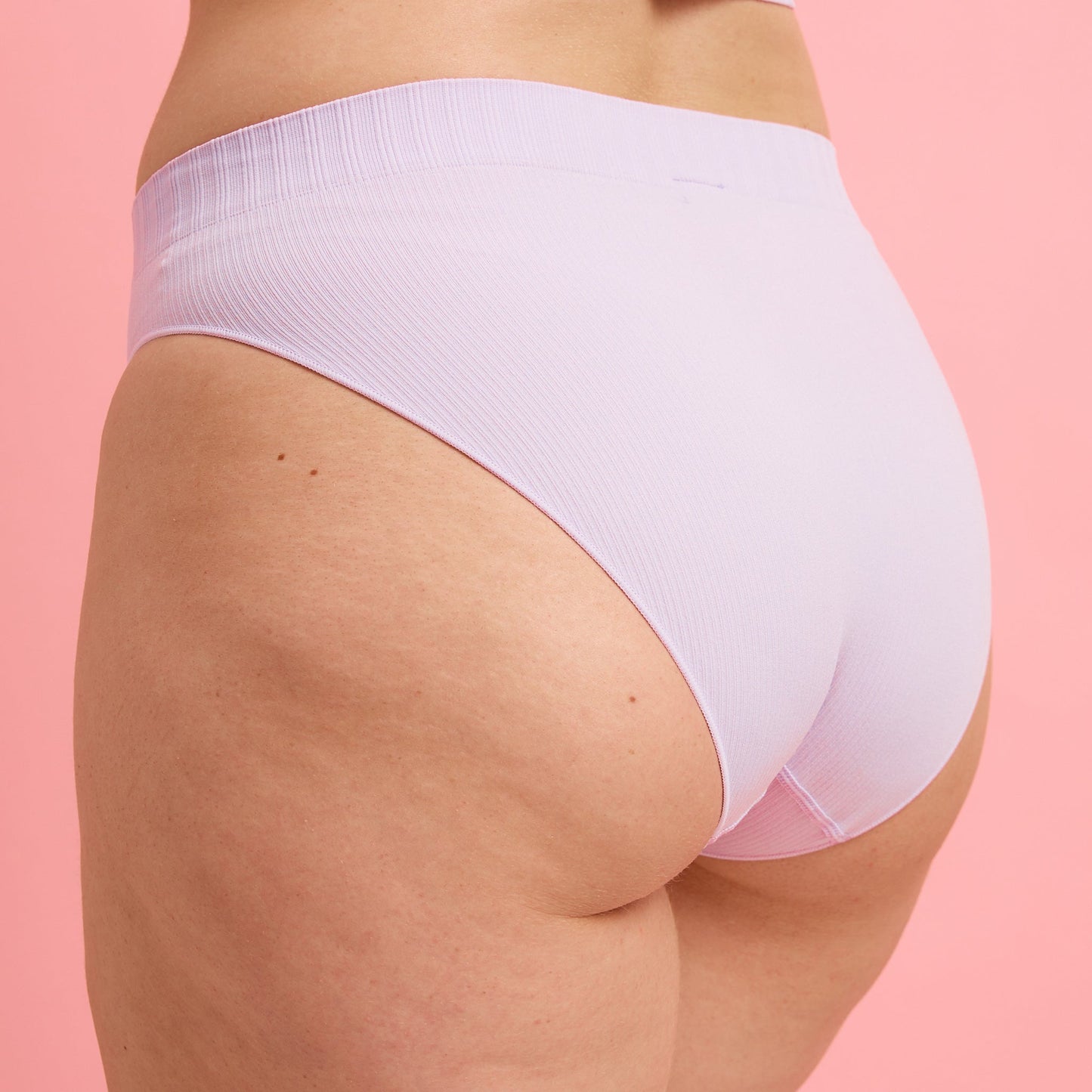 Orchid Ribbed Seamfree High Leg Bikini