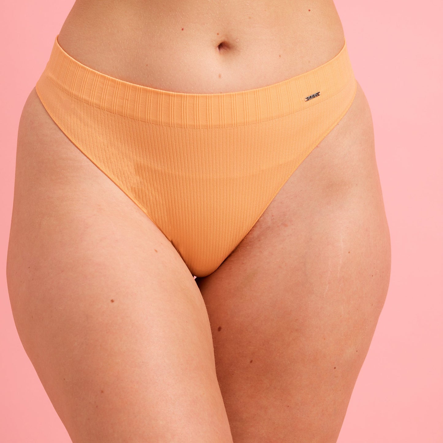 Tangerine Ribbed Seamfree High Waist G-string