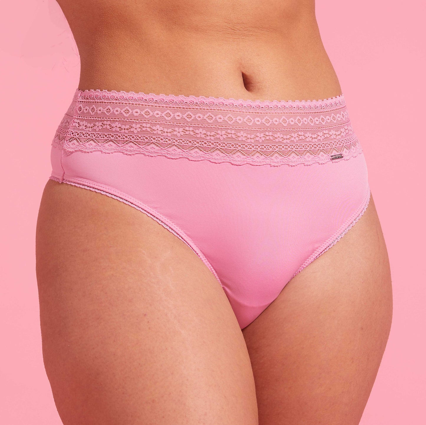 Orchid Smoke Microfibre & Lace High Waist G-string
