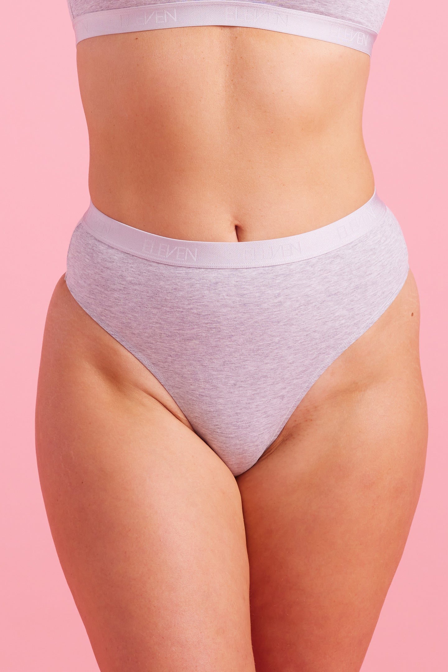 Grey Marle Recycled High Waist G-string