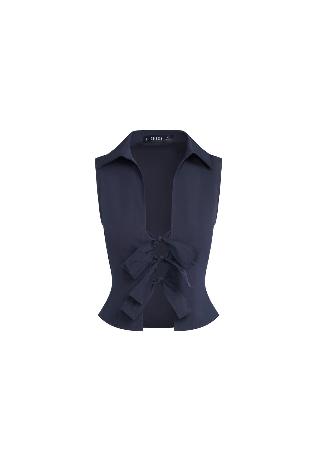 ALLURE TIE TOP - NAVY