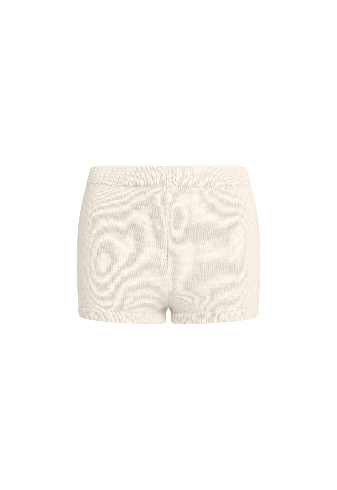GOLDEN KNIT MINI SHORT - CREAM