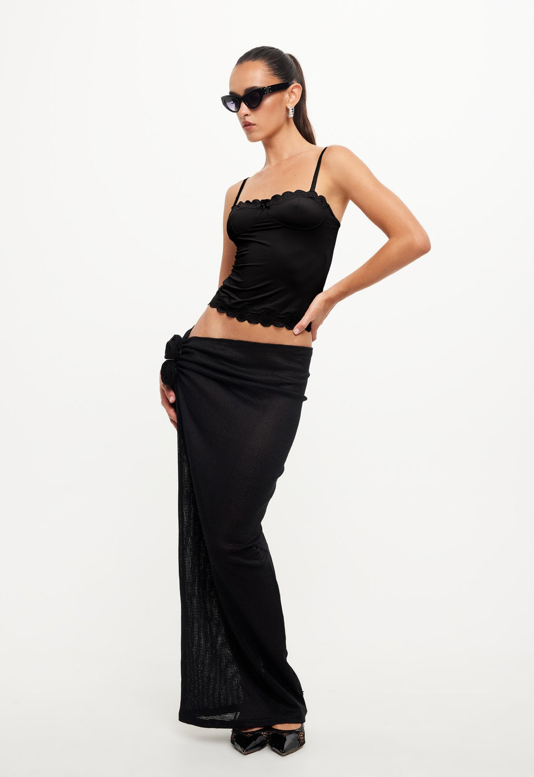 SOUL MATE MAXI SKIRT - ONYX