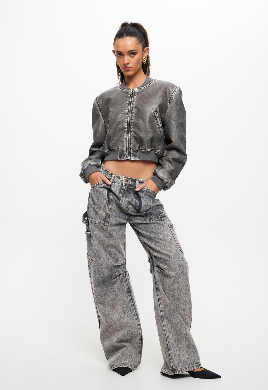 ALLURE BOMBER  - SLATE