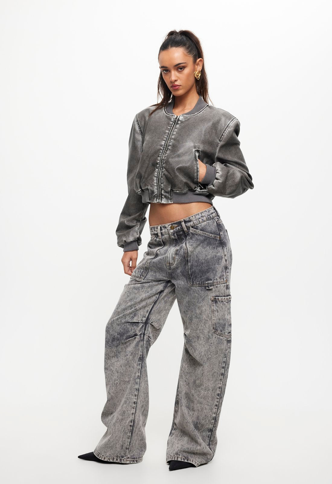 ALLURE BOMBER  - SLATE