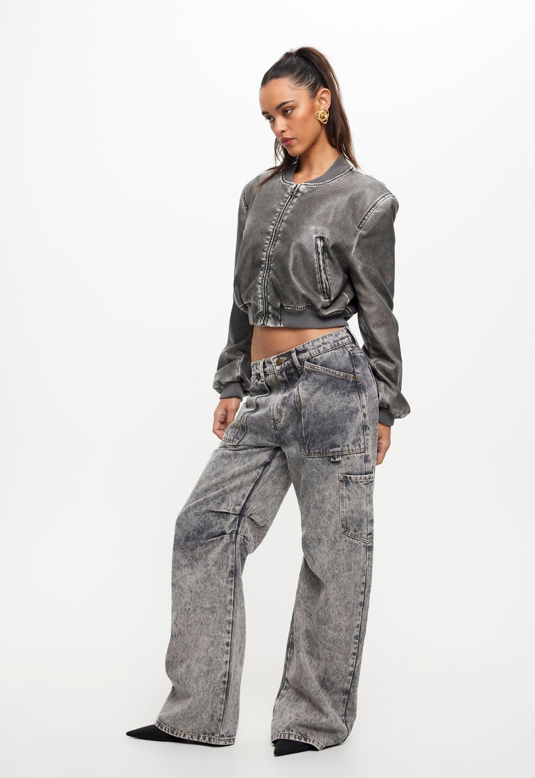 ALLURE BOMBER  - SLATE