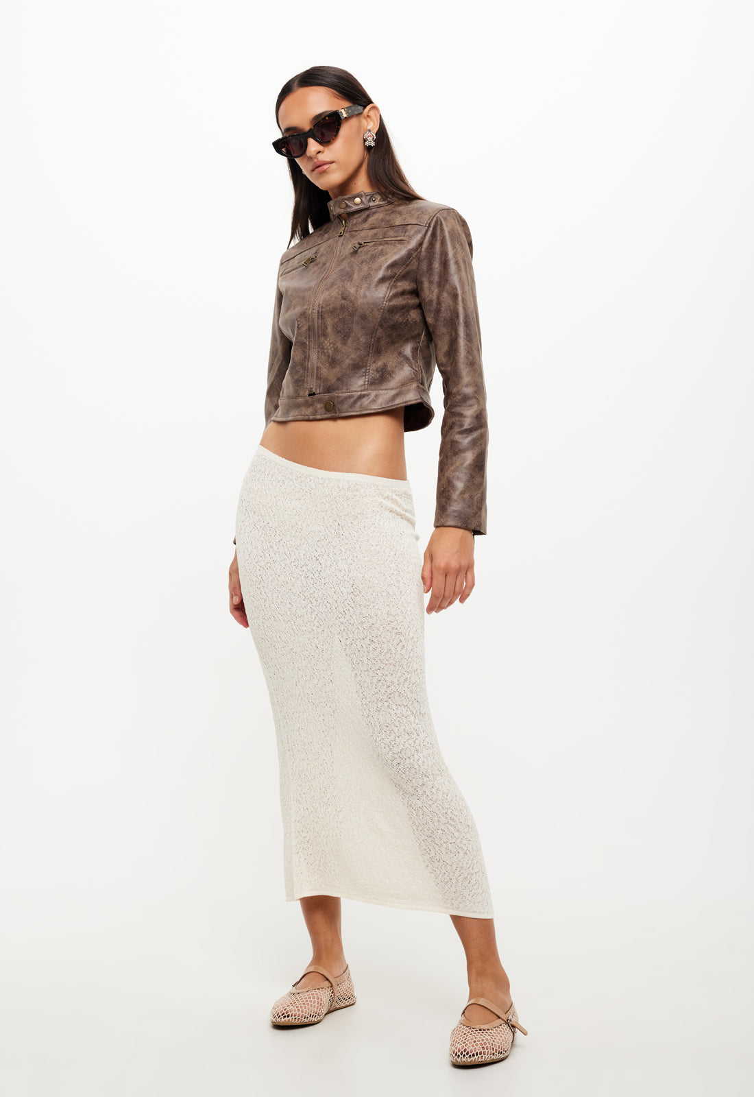 BELLA MOTO JACKET - CHOCOLATE