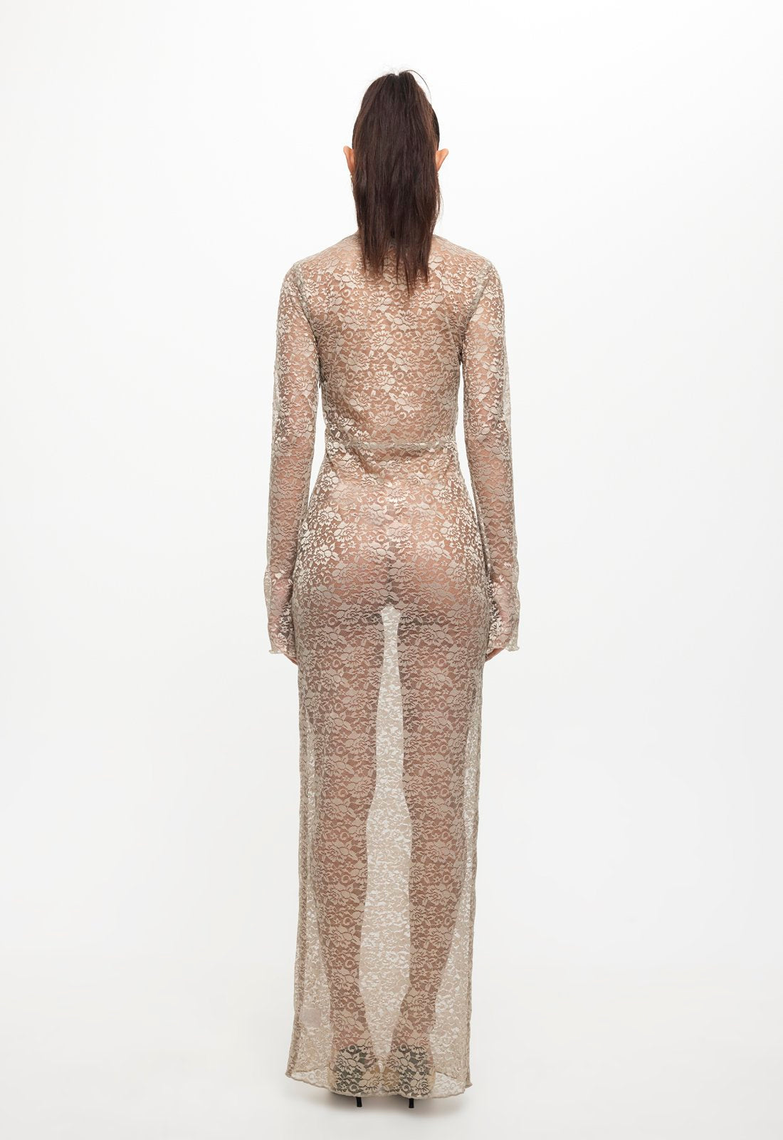FEVER LACE MAXI DRESS - SAGE