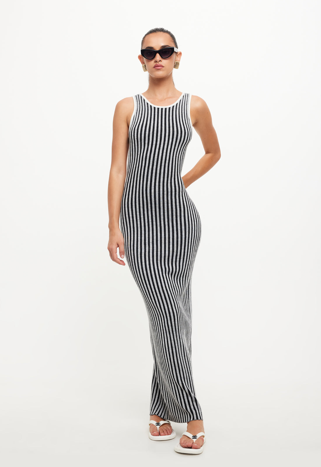 BLISSFUL MAXI DRESS - IVORY STRIPE