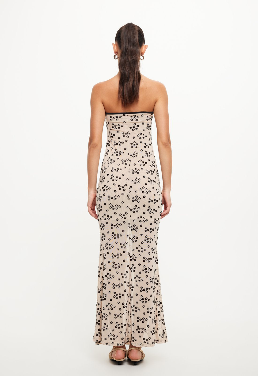 ILLUMINATING MAXI DRESS - BEIGE FLORAL