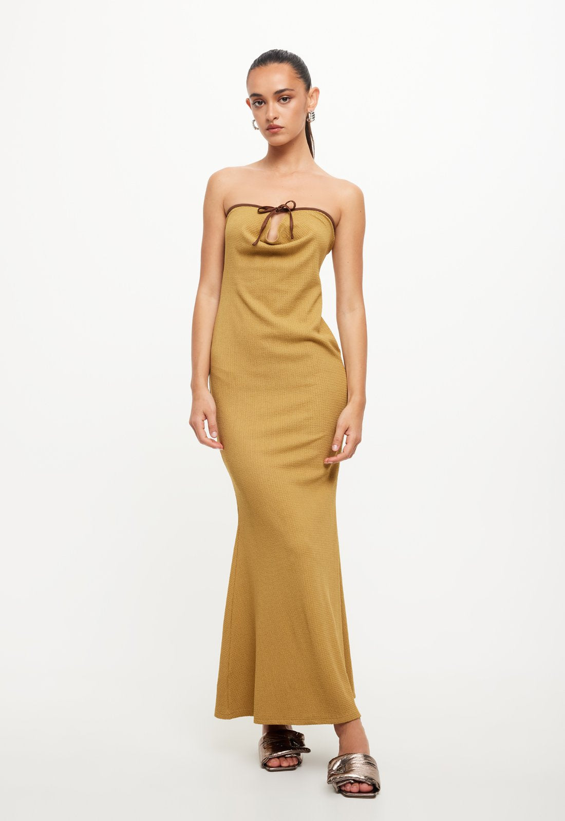 ILLUMINATING MAXI DRESS - GOLD