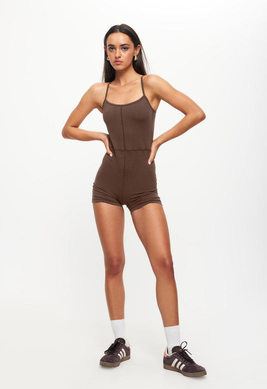 CASEY ROMPER - CHOCOLATE