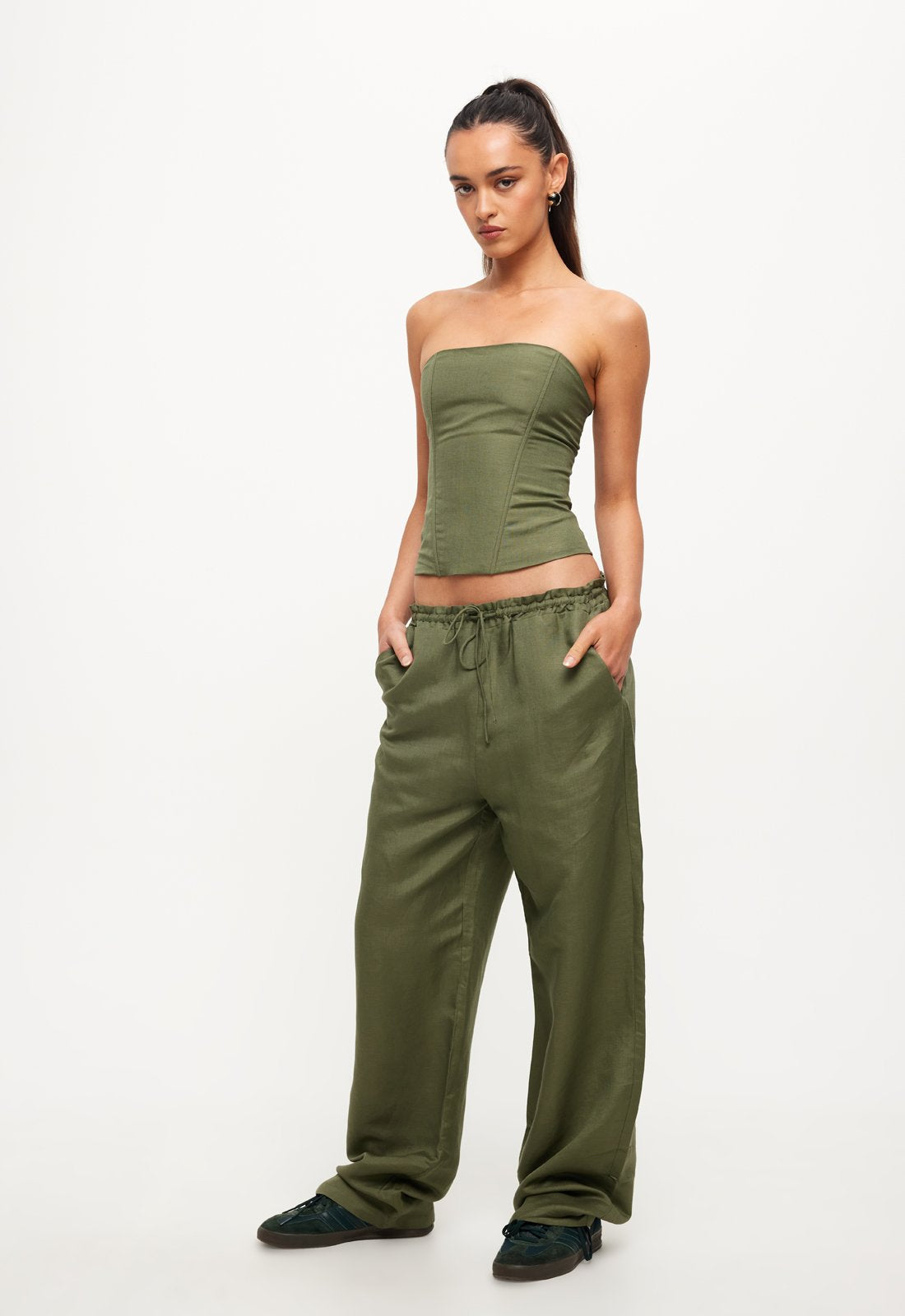 CATALONIA TUBE TOP - KHAKI