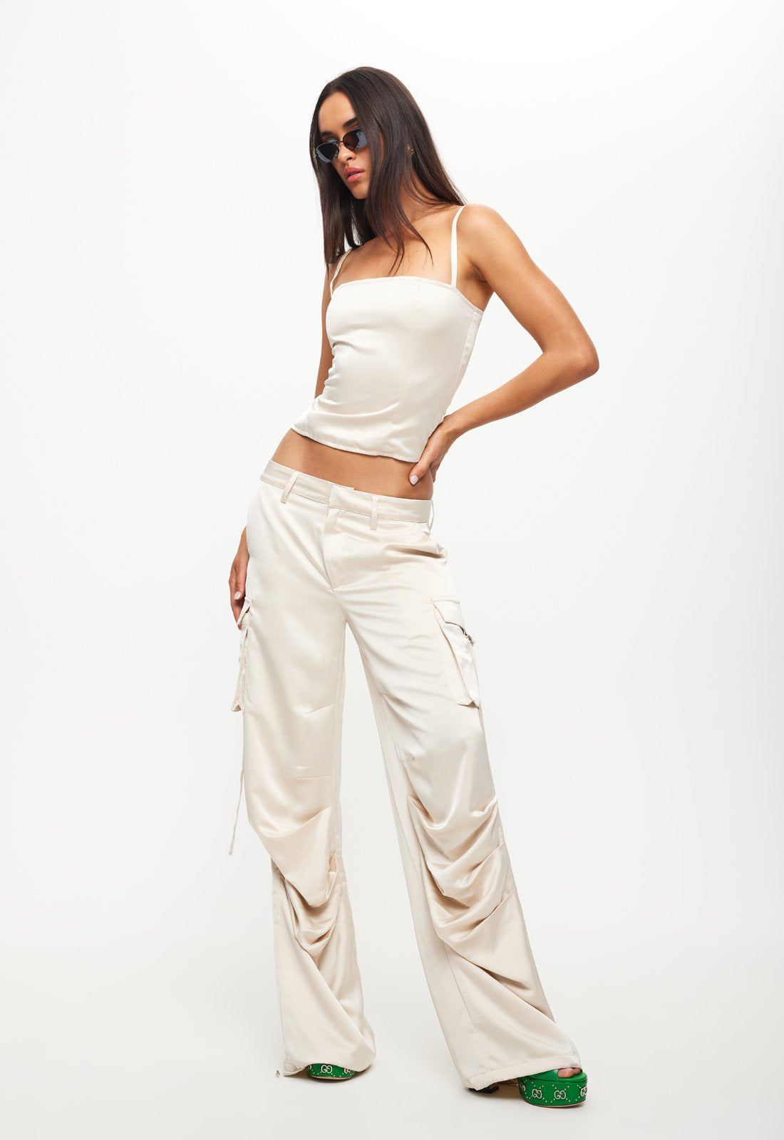 BUTTERFLY CARGO PANT - CREAM