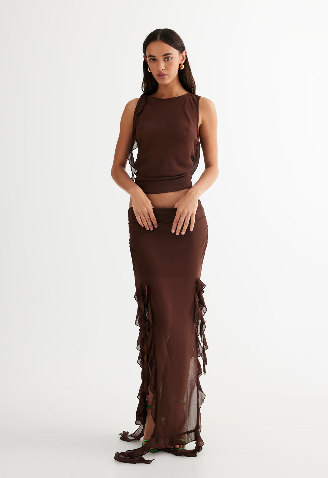 RENDEZVOUS SKIRT - CHOCOLATE
