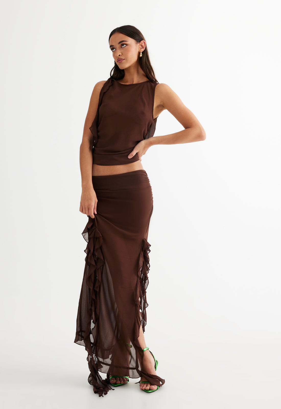 RENDEZVOUS SKIRT - CHOCOLATE