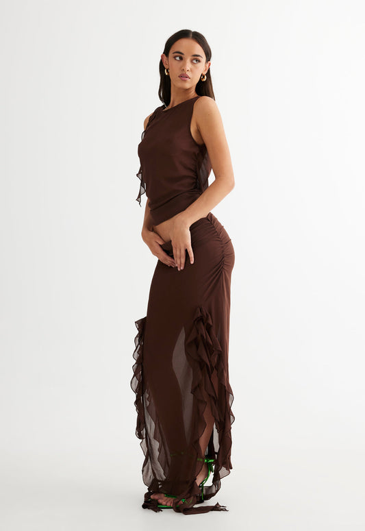 RENDEZVOUS SKIRT - CHOCOLATE