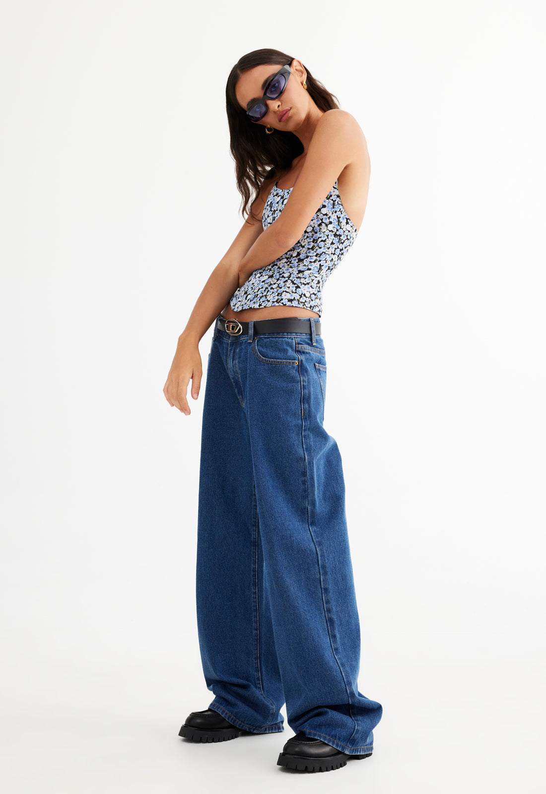 FAME CORSET - BLUE FLORAL