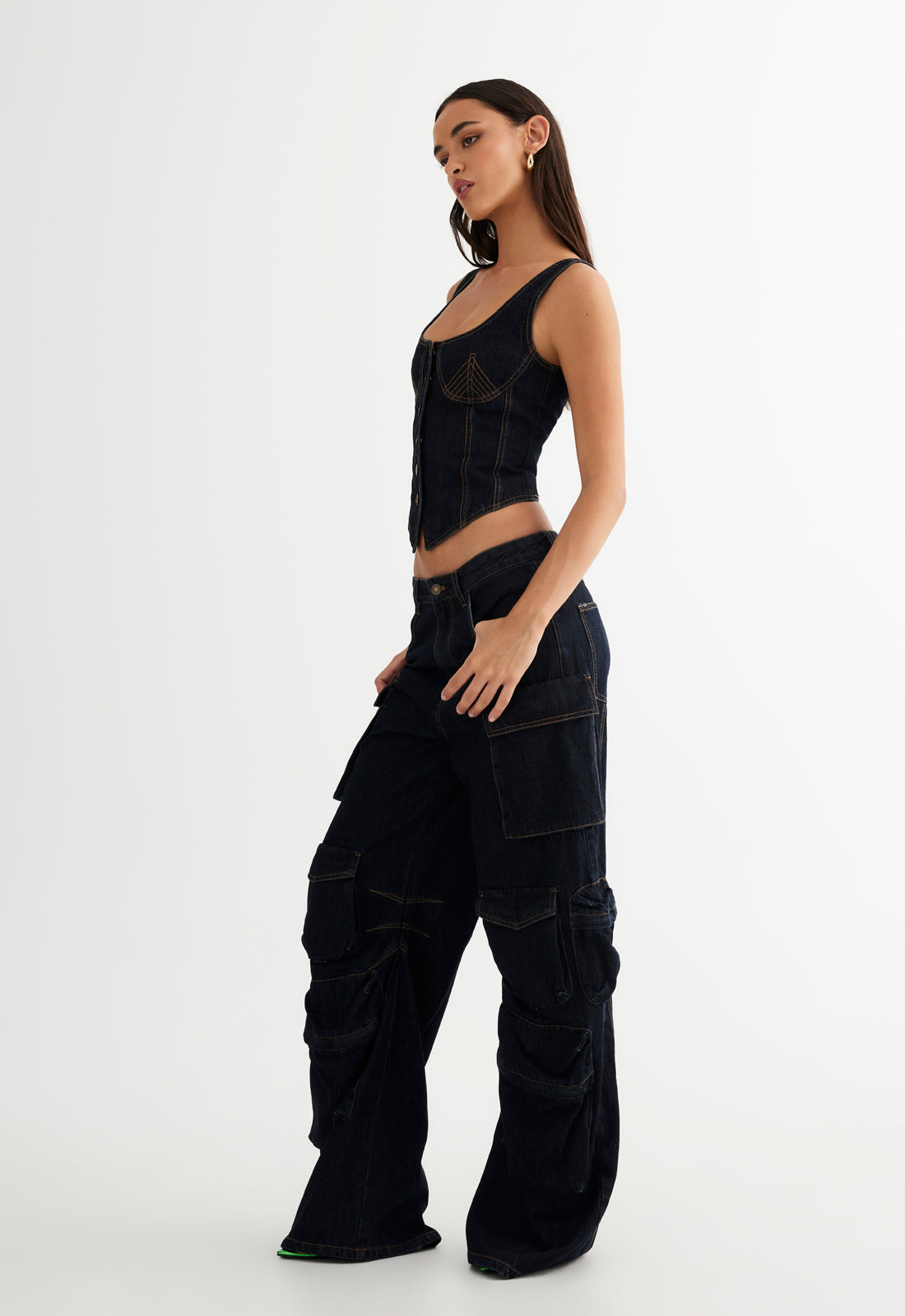 AFTER HOURS CORSET - DARK DENIM