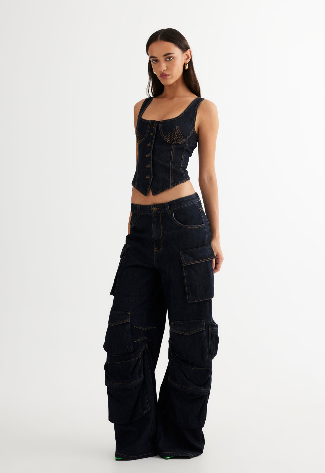 AFTER HOURS CORSET - DARK DENIM