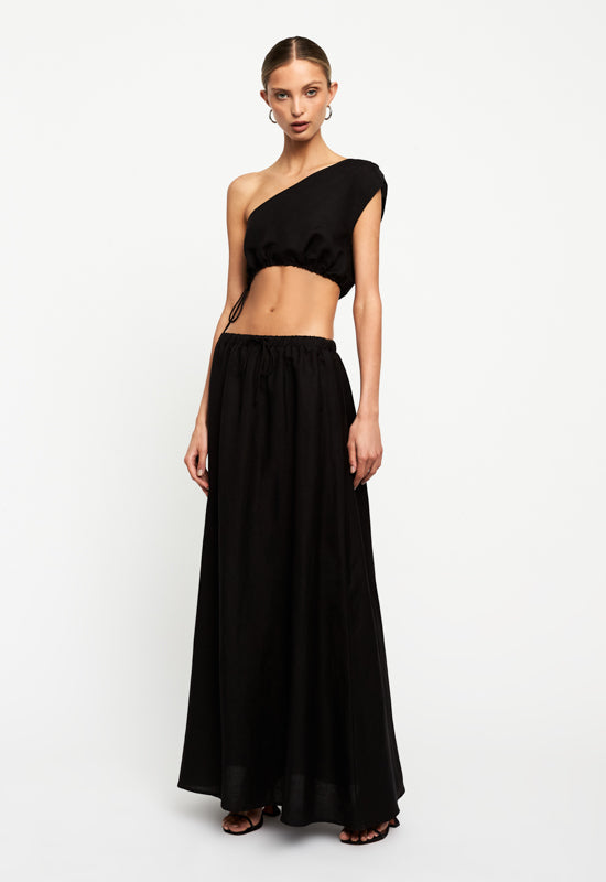 ALEXANDRIA MAXI SKIRT - BLACK