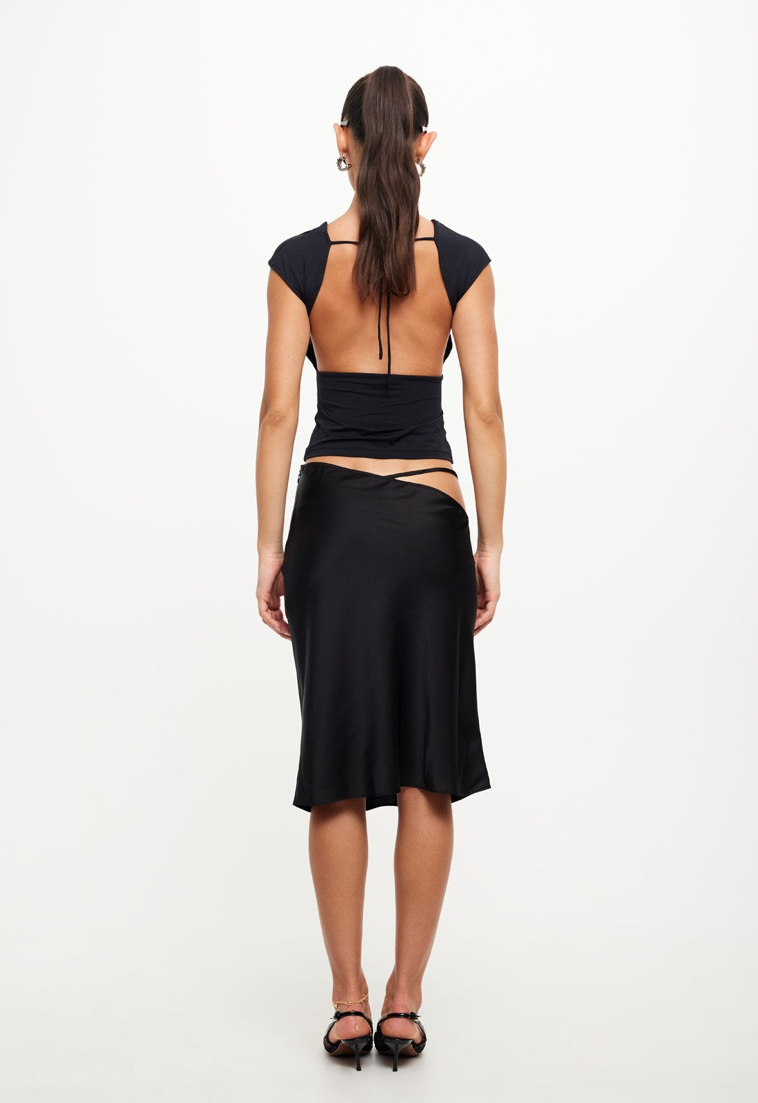 NINETIES MIDI SKIRT - ONYX