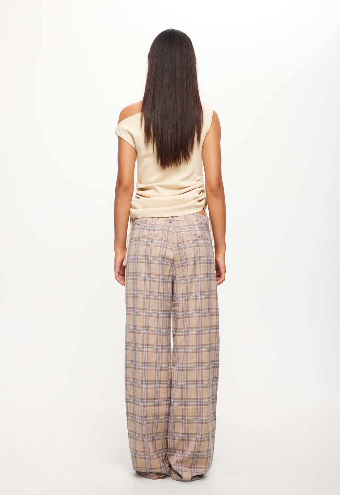 BOND CHECK PANT - CREAM