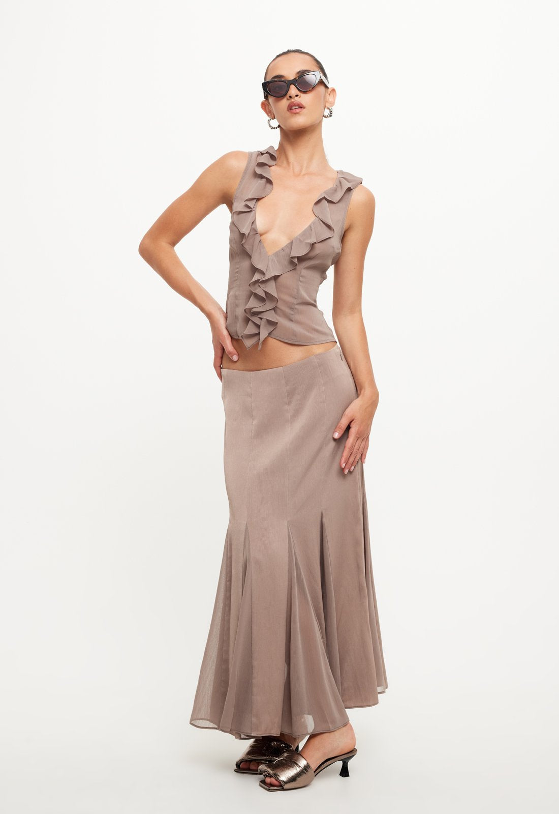 ROSE MAXI SKIRT - ASH