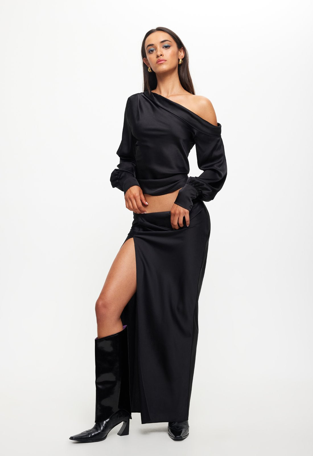 DAYDREAM OFF SHOULDER TOP - ONYX