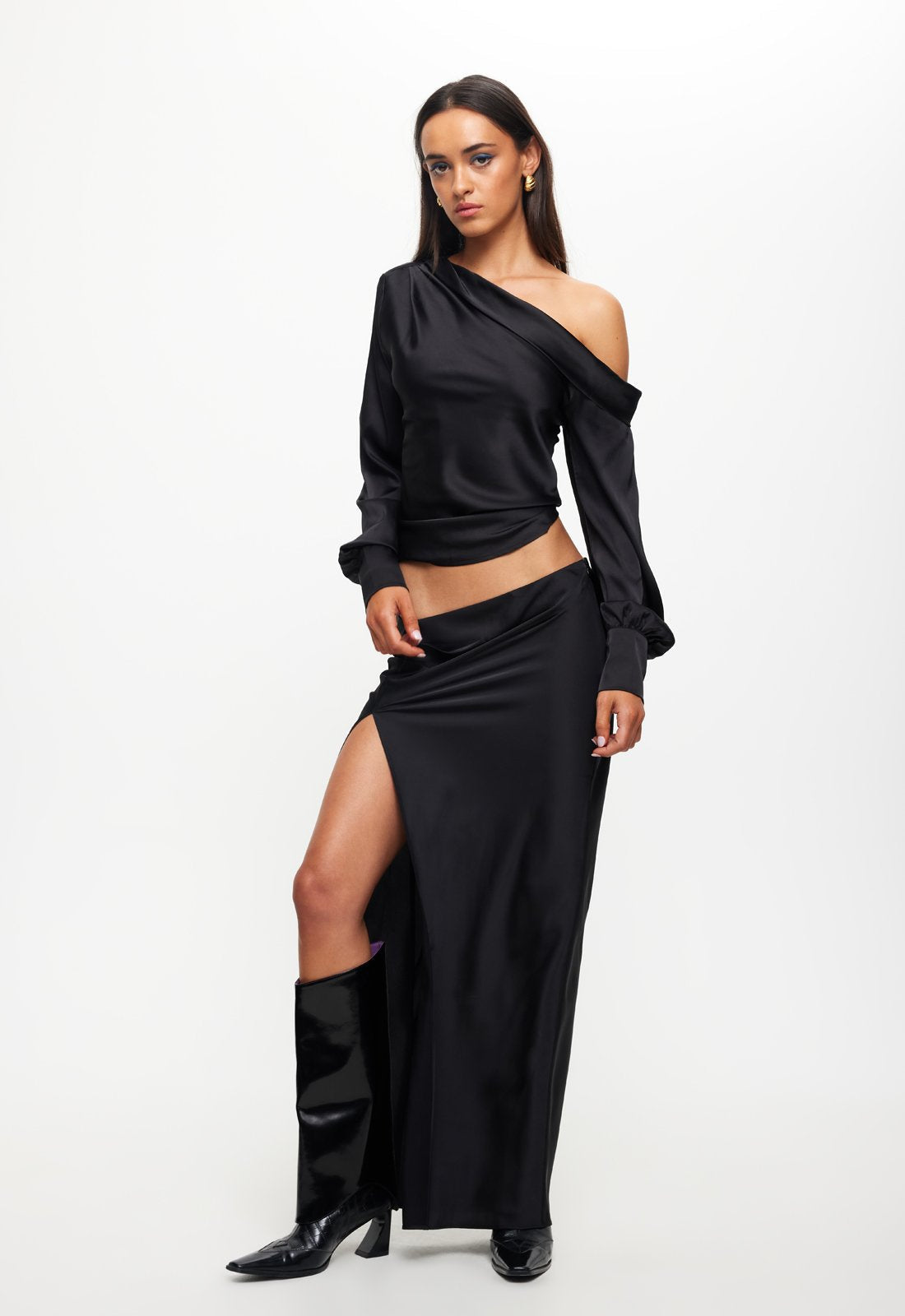 DAYDREAM OFF SHOULDER TOP - ONYX