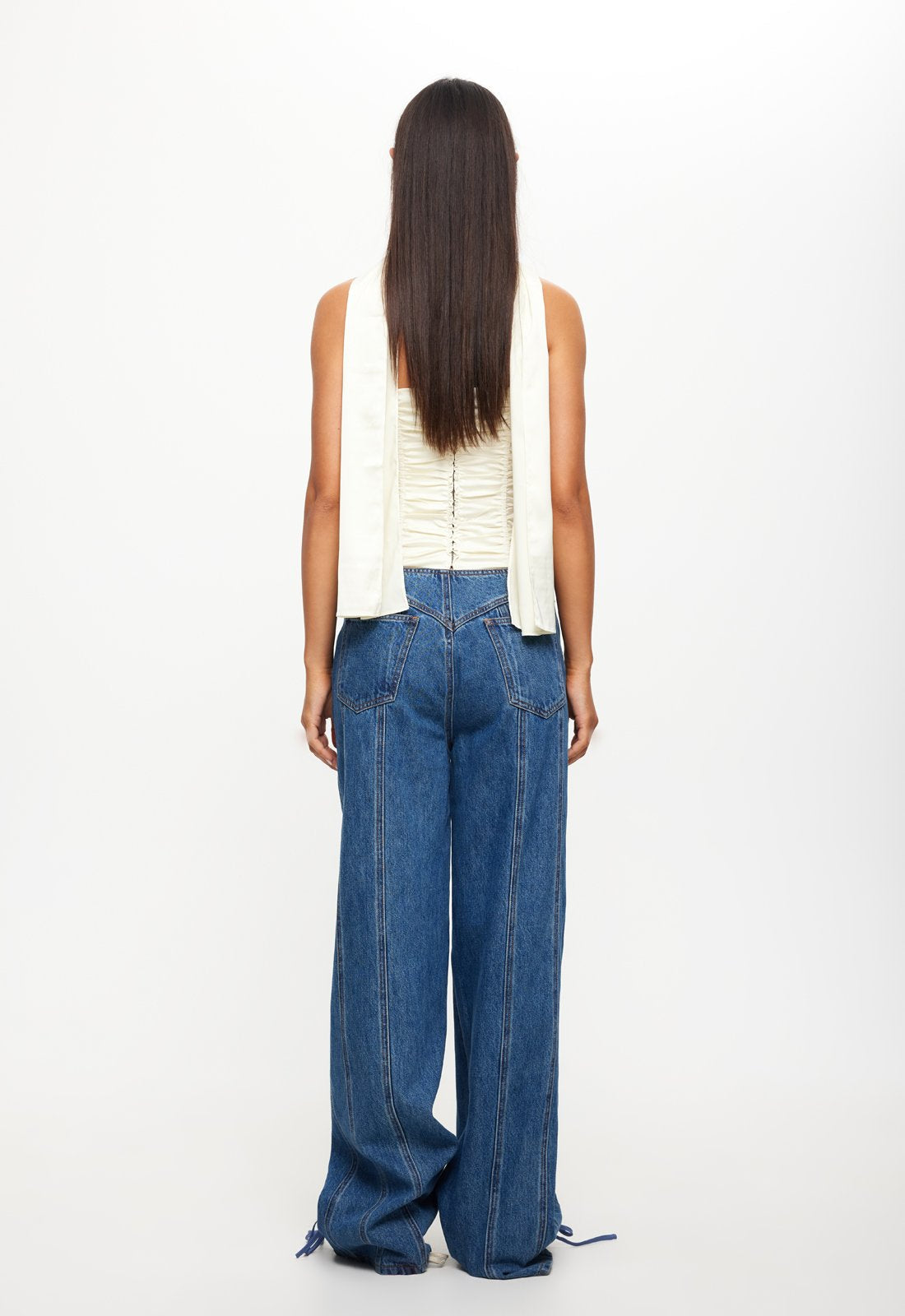 DAYDREAM TIE UP JEANS - BLUE DENIM