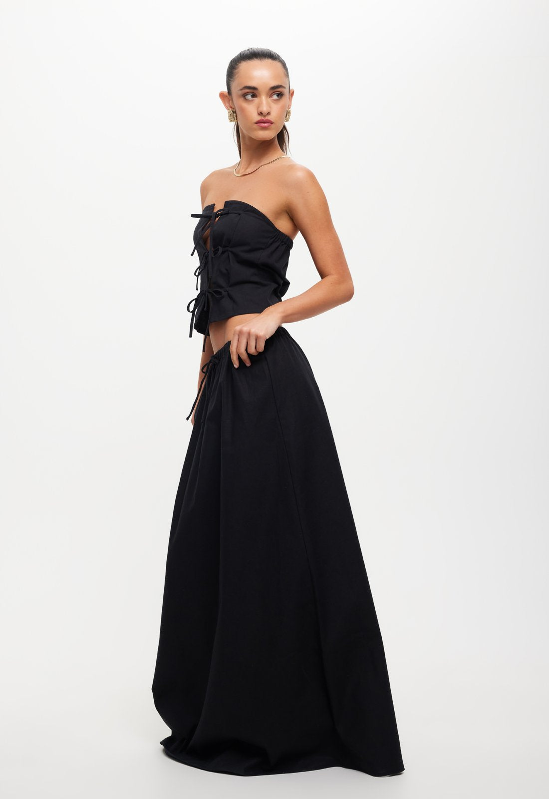 SERENE MAXI SKIRT - ONYX