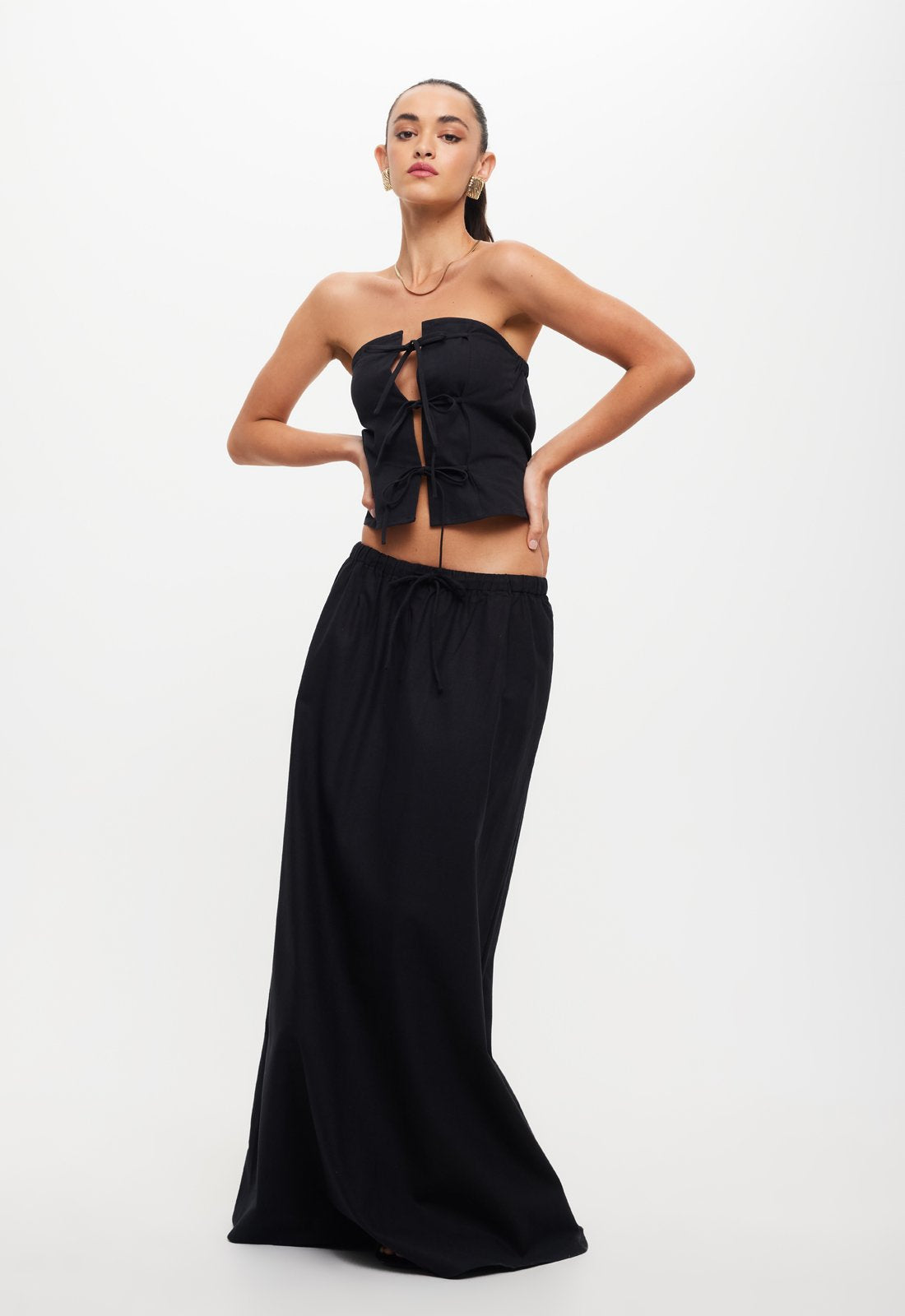 SERENE MAXI SKIRT - ONYX