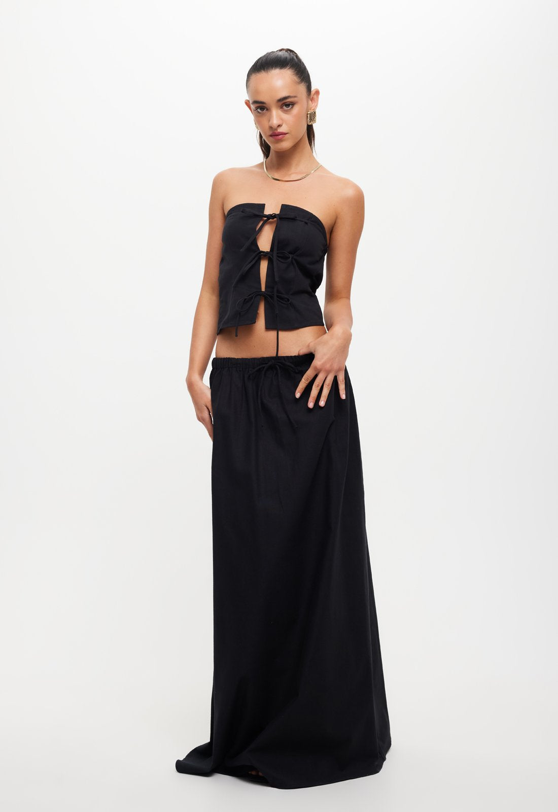 SERENE MAXI SKIRT - ONYX