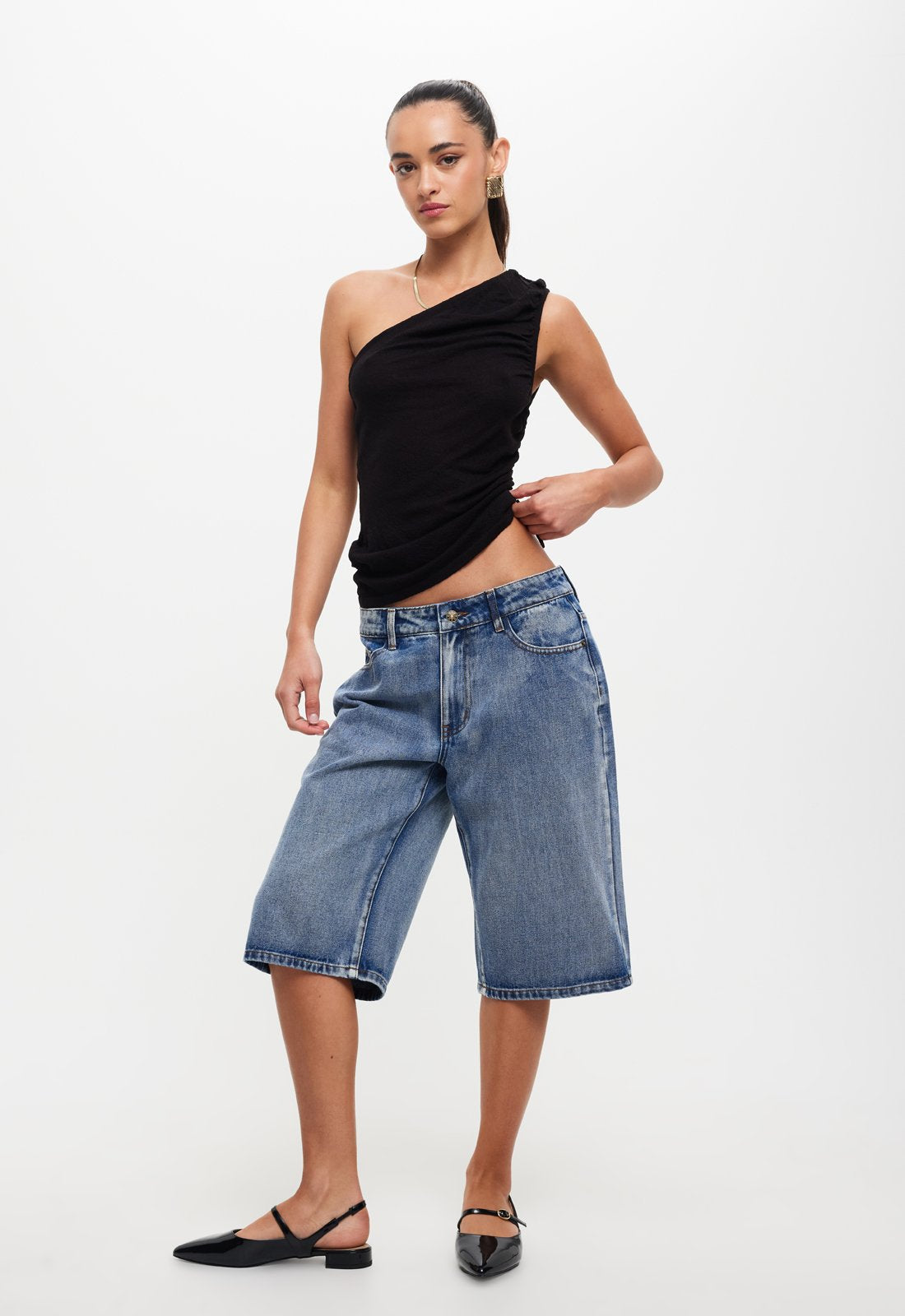 NIRVANA OFF SHOULDER TOP - ONYX