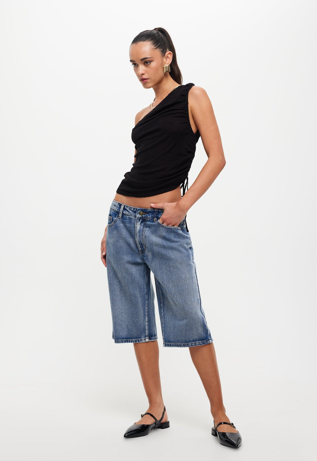 NIRVANA OFF SHOULDER TOP - ONYX
