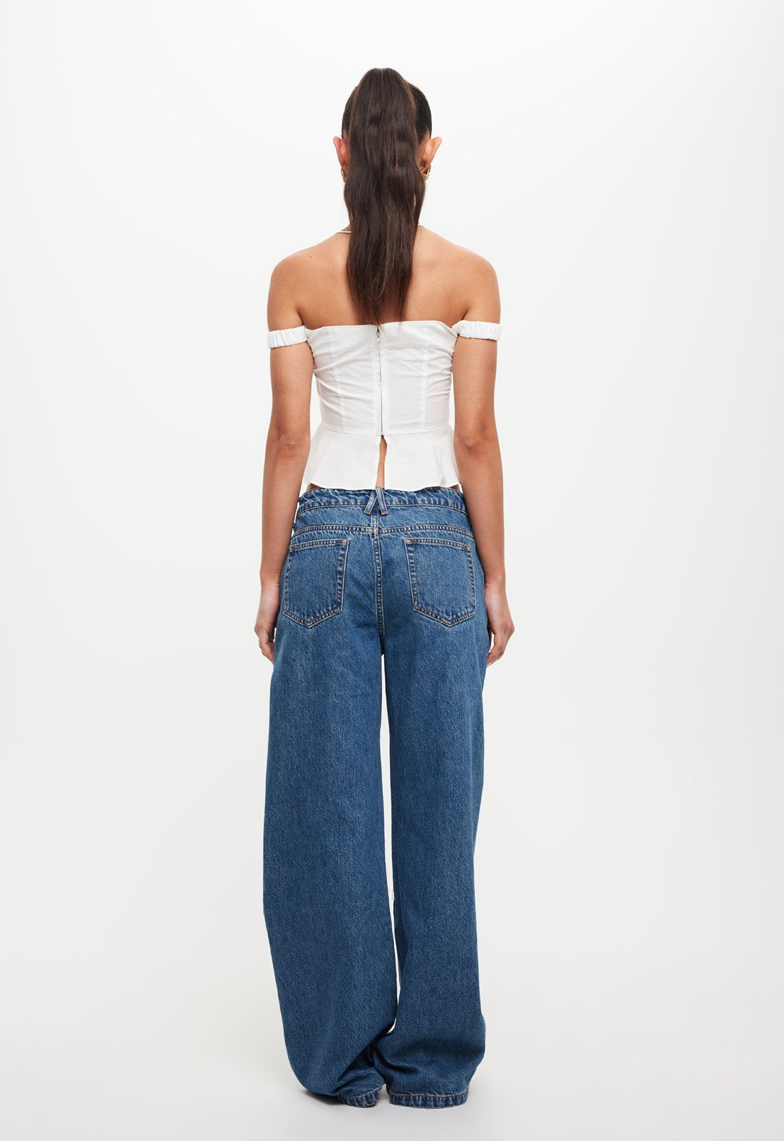 FEMME FATALE TOP - PORCELAIN