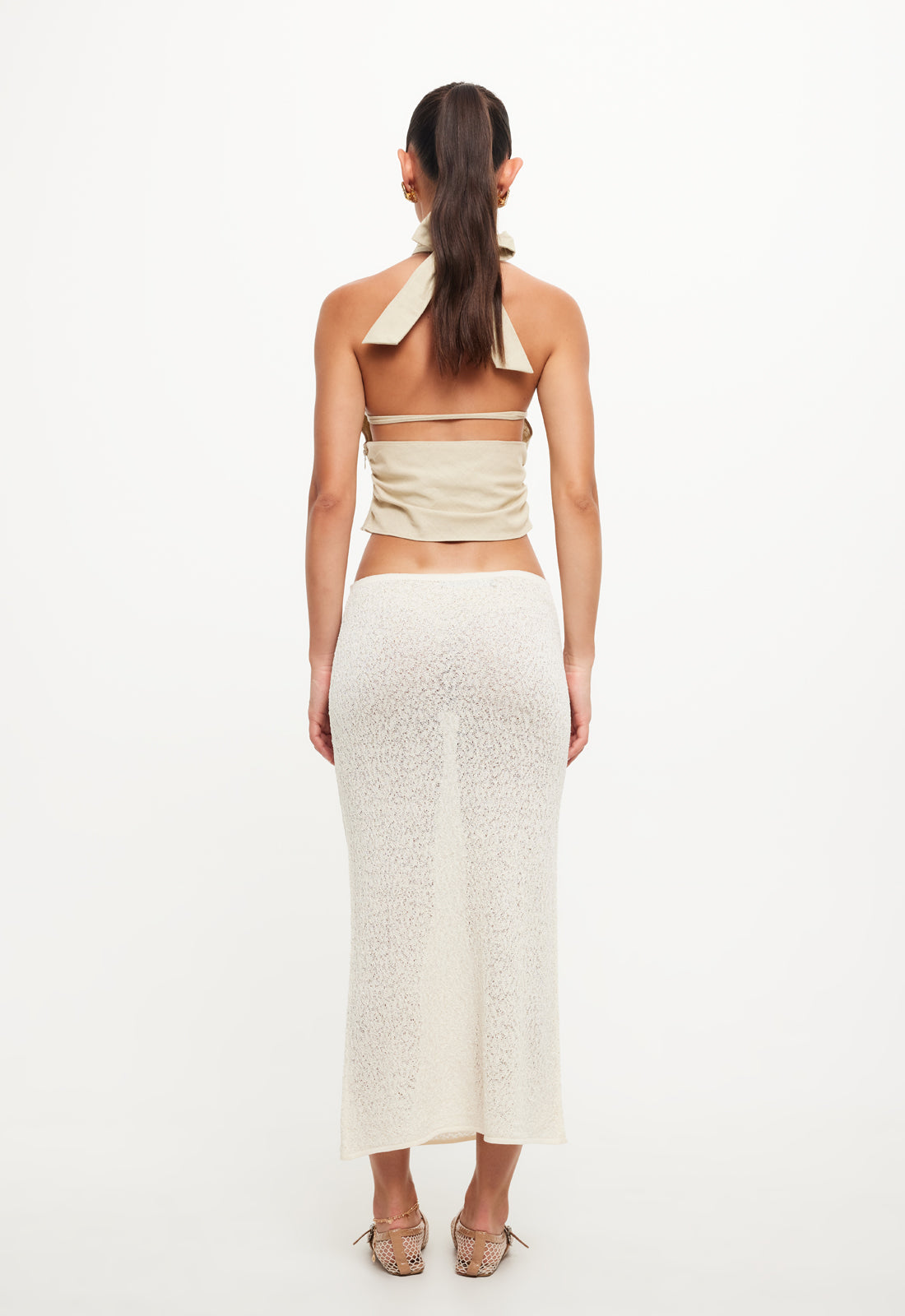 PURE MIDI SKIRT - CREAM