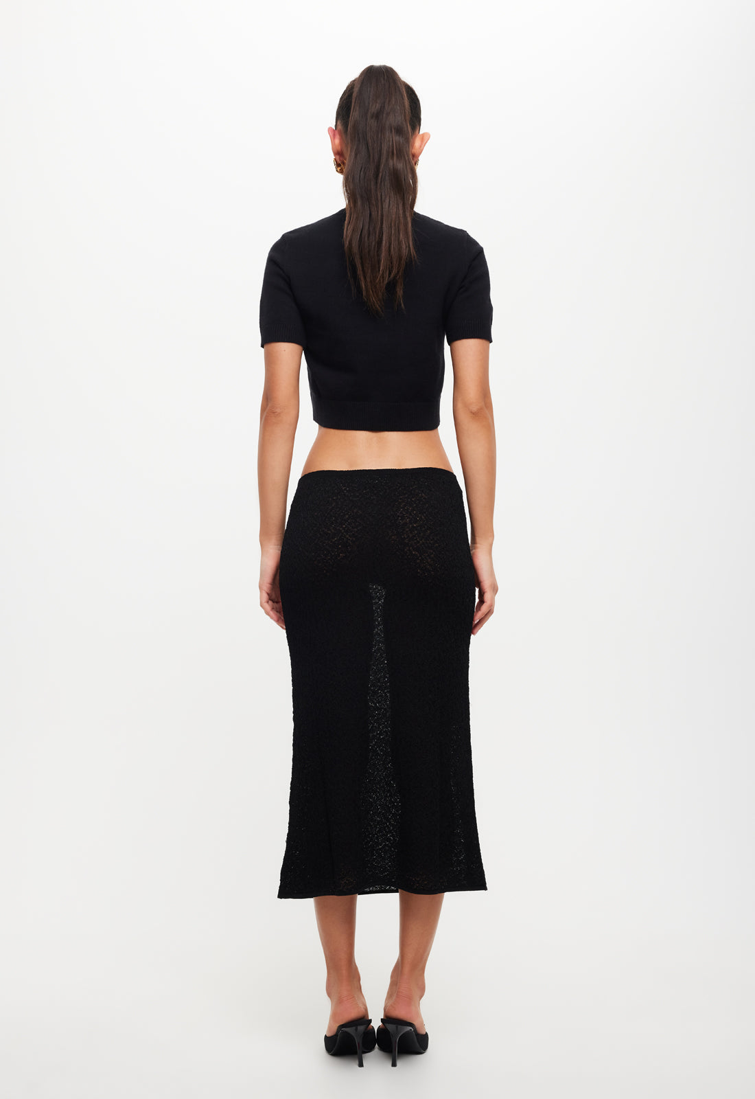 PURE MIDI SKIRT - ONYX