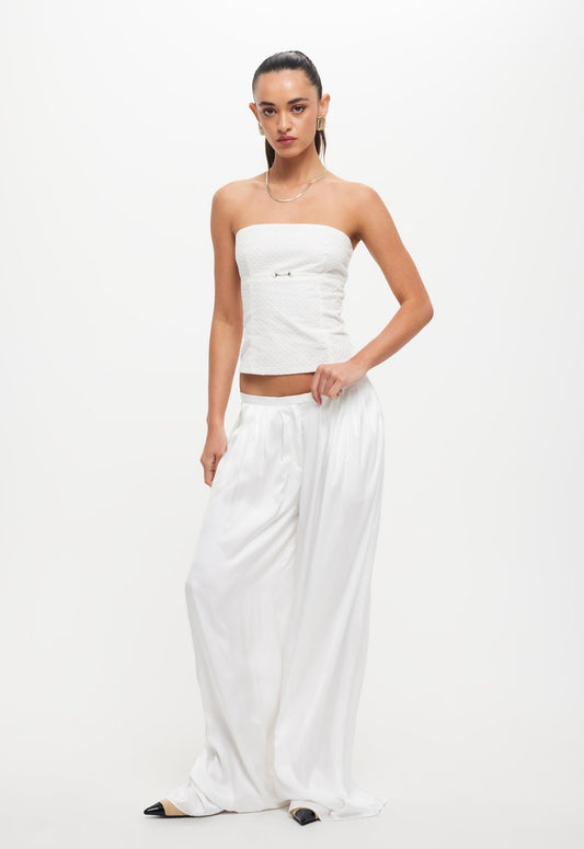 ALLURE STRAPLESS TOP  - PORCELAIN