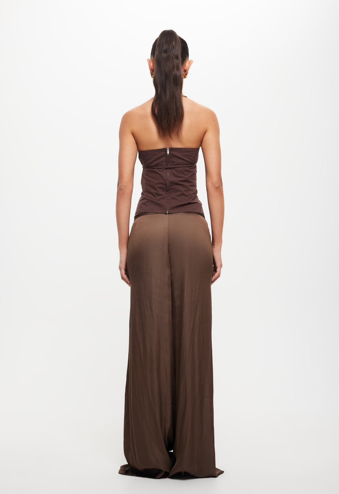 ALLURE STRAPLESS TOP - CHOCOLATE
