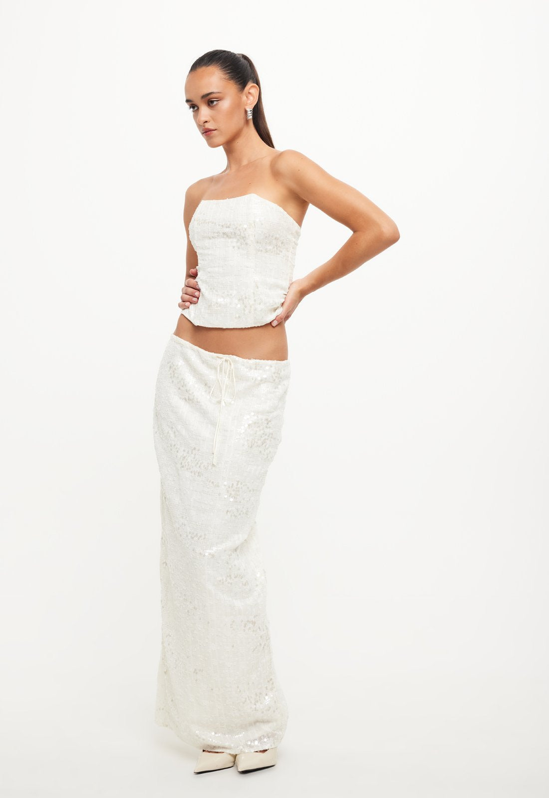 SHE'S ALL THAT STRAPLESS TOP - BONE