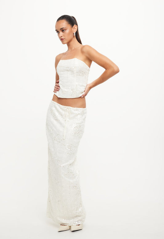 SHE'S ALL THAT STRAPLESS TOP - BONE