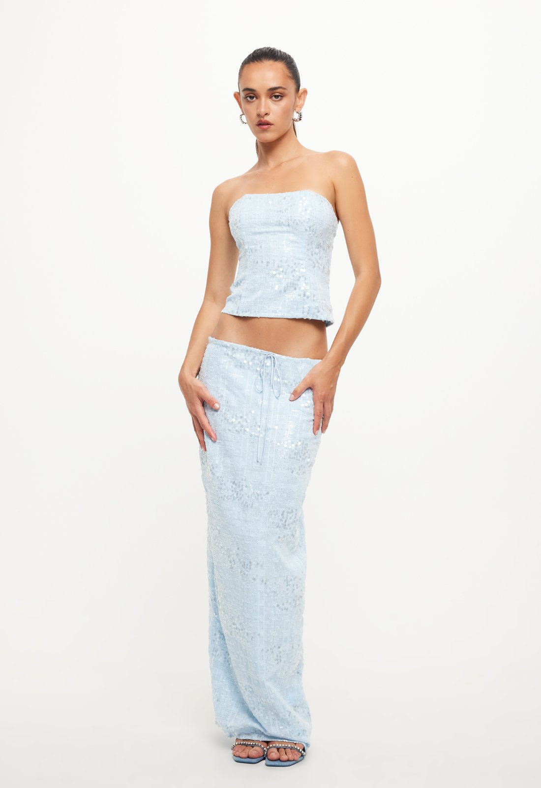SHE'S ALL THAT STRAPLESS TOP - SKY BLUE