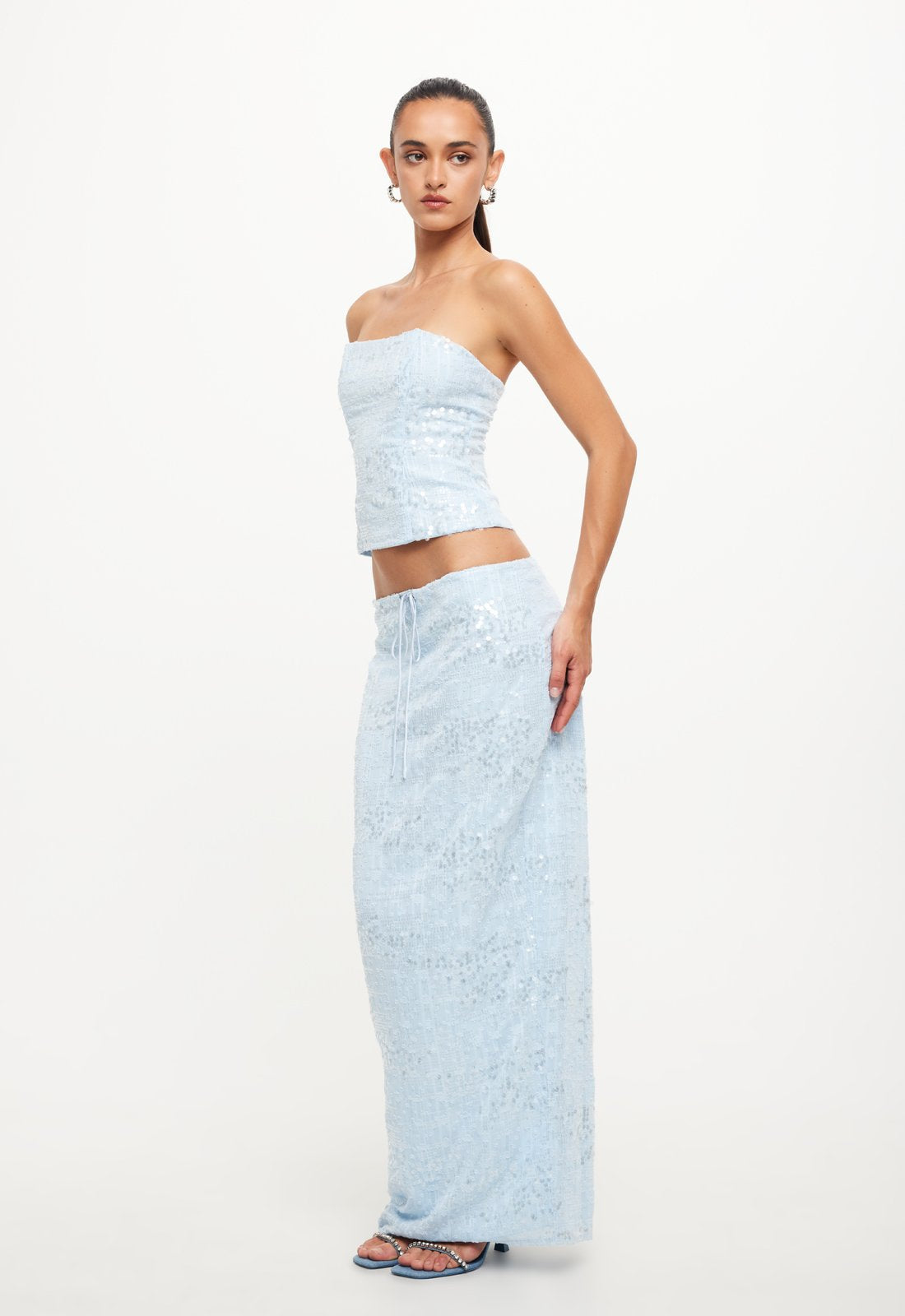 SHE'S ALL THAT MAXI SKIRT - SKY BLUE