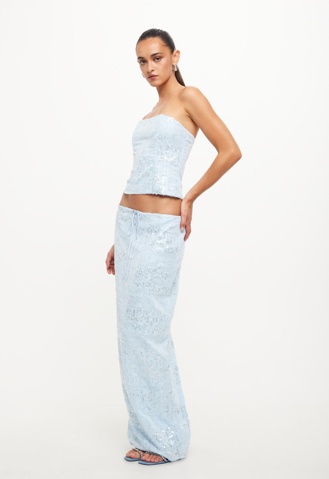 SHE'S ALL THAT STRAPLESS TOP - SKY BLUE